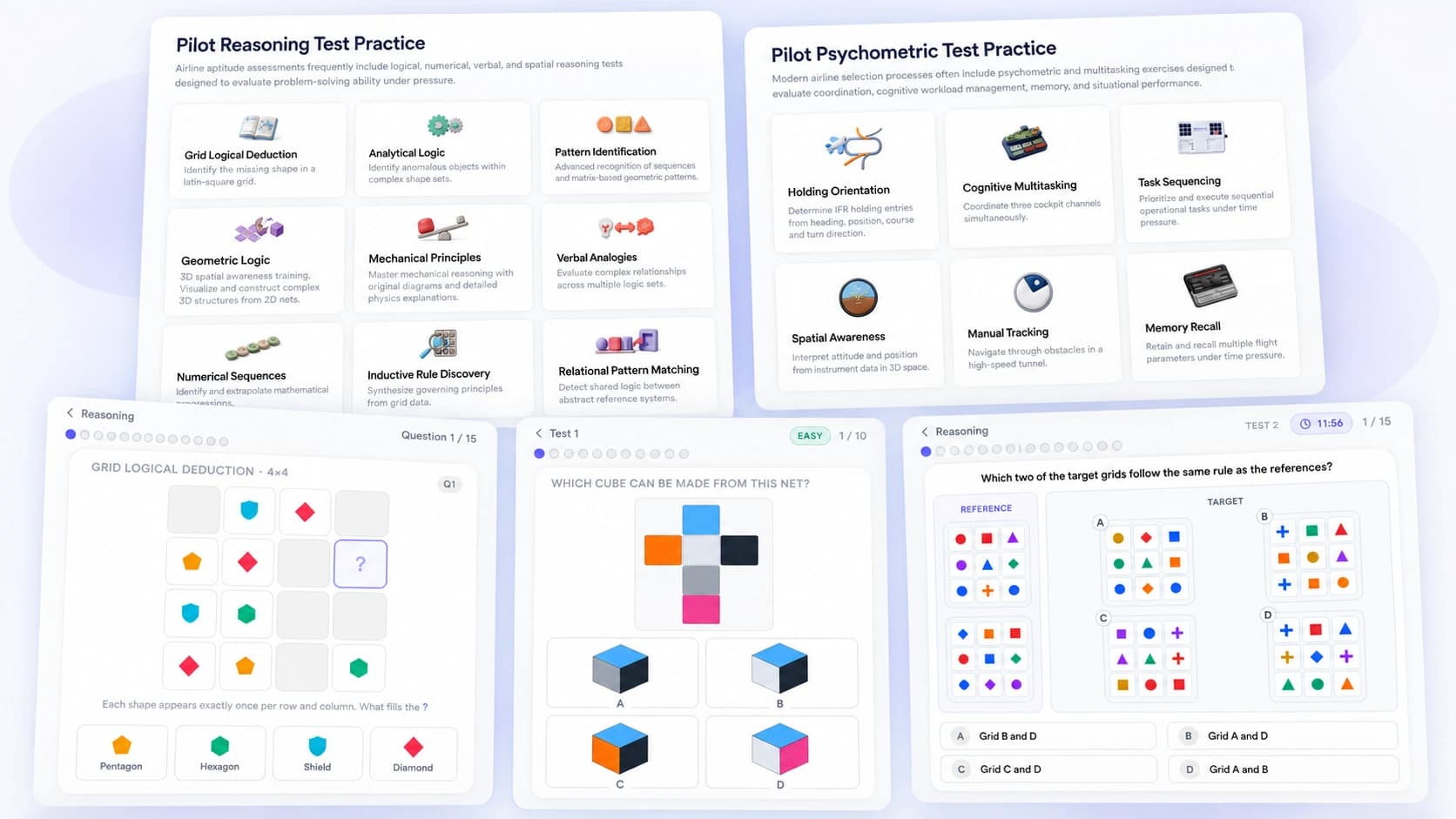 ClearATPL pilot reasoning and psychometric practice exercises